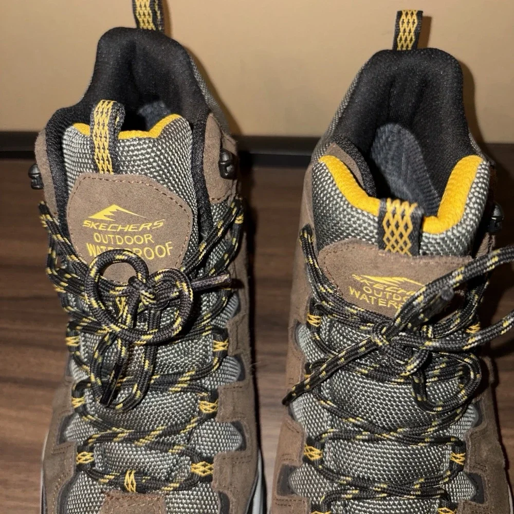 New $110 Skechers Men's 8.5 Rickter Branson Waterproof Hiking Boots 204910 KHK